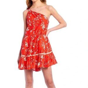 Free People One Shoulder Floral Boho Dress